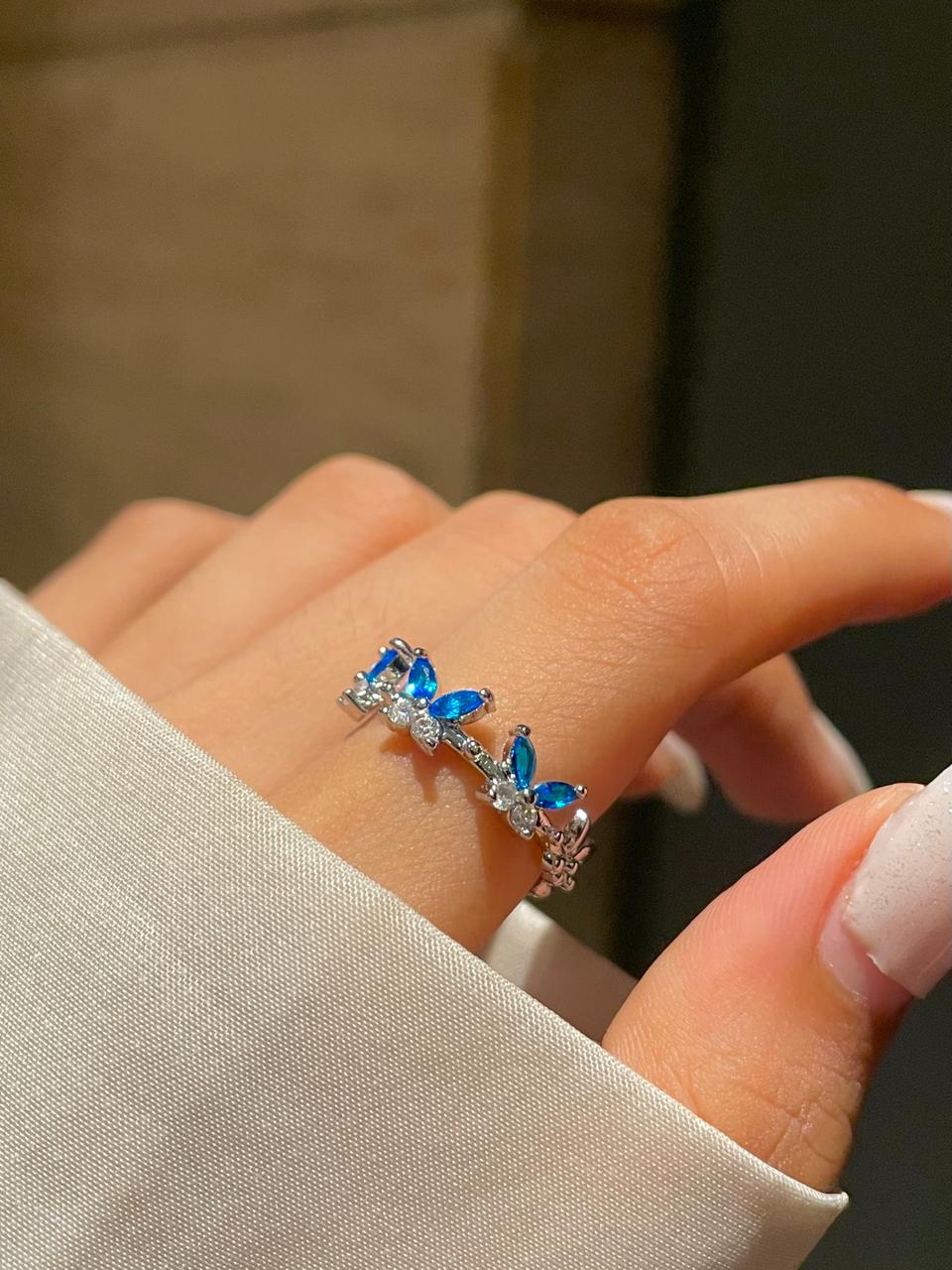 Butterfly Ring Band- blue - Image 3
