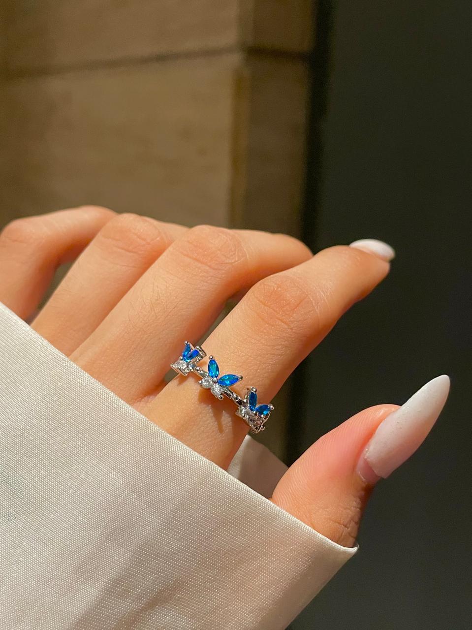 Butterfly Ring Band- blue - Image 4