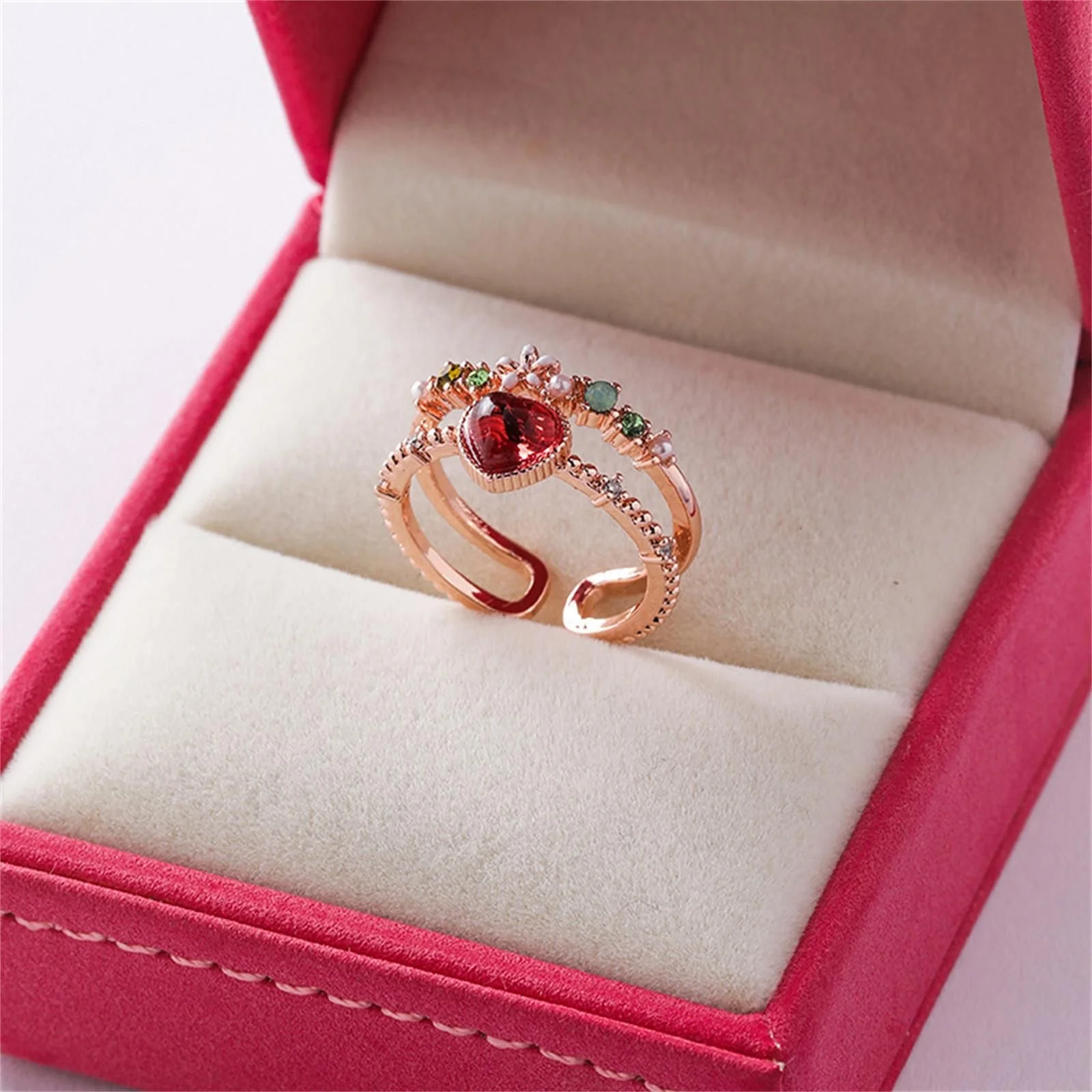Dreamy Heart Layered Ring - Image 3