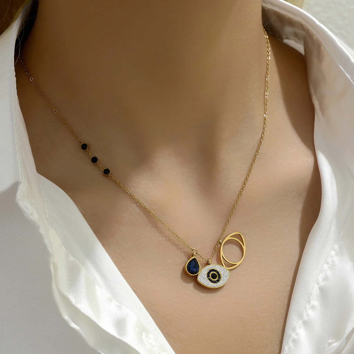 EVIL EYE NECKLACE (stainless steel) - Image 4
