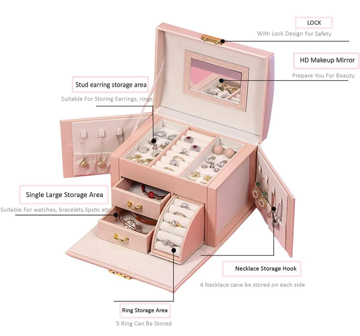 Mini Jewelery Wardrobe Organiser - Image 3