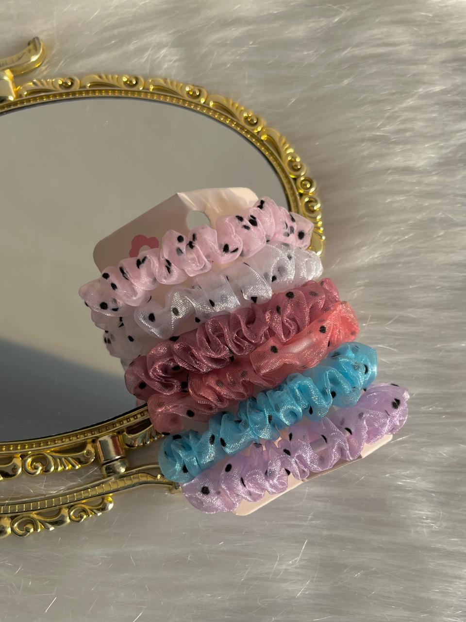 Polka Dots Mini Organza Scrunchies - Image 4