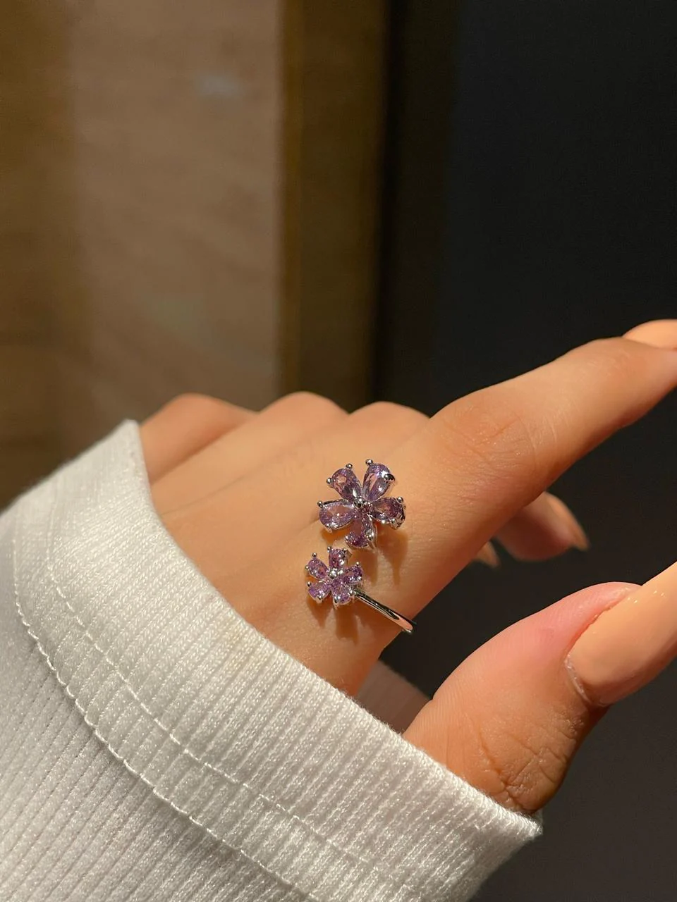 Spring Time Ring- purple - Image 3